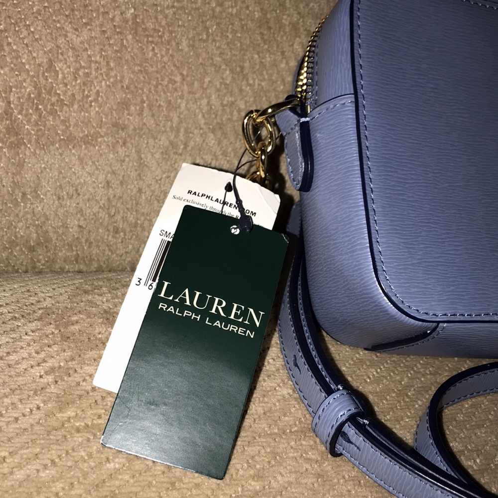 Vintage Ralph Lauren BLUE Small Pocketbook Never Used Tags Still On Dust Bag - Picture 11 of 11